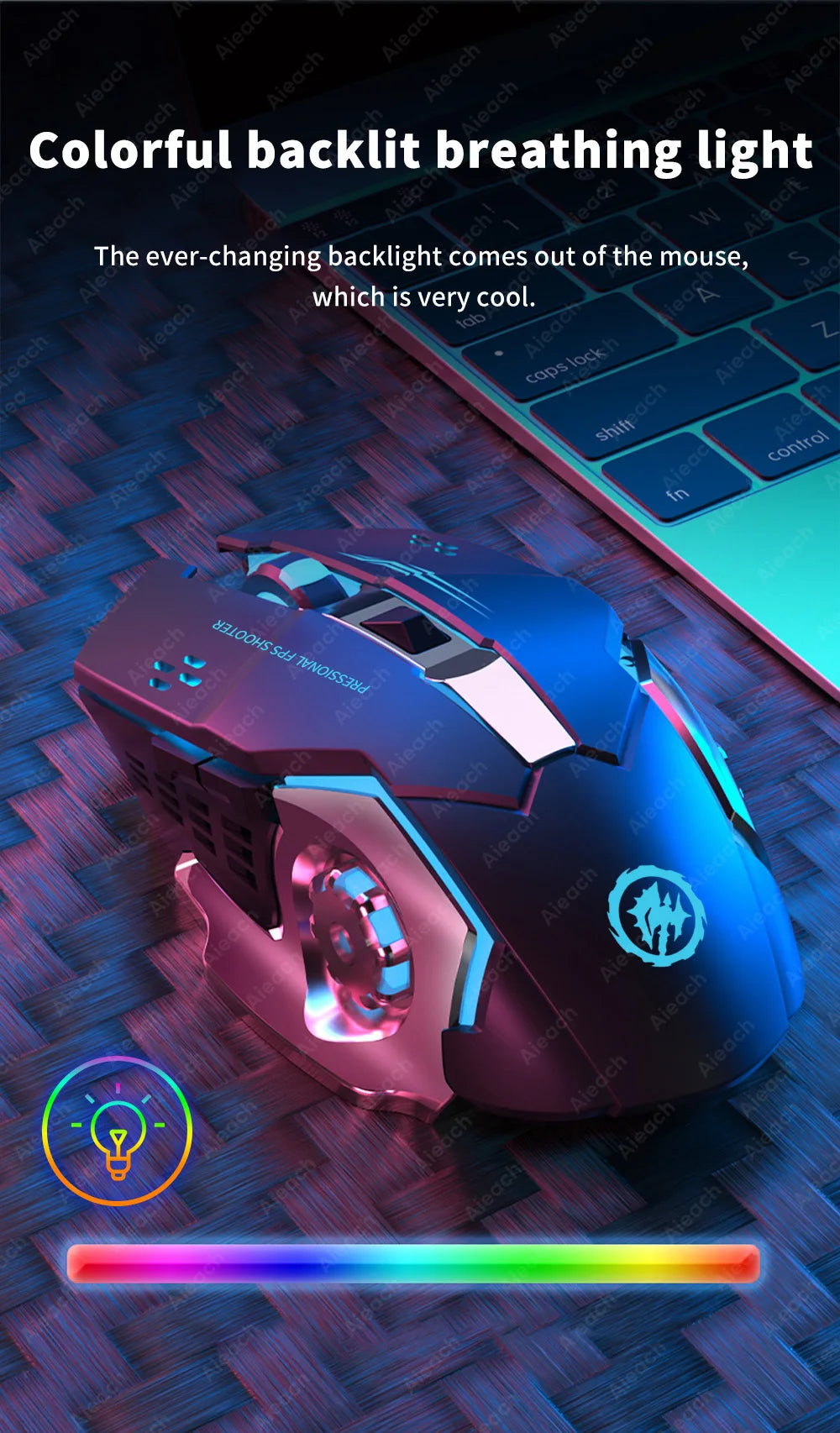 Rechargeable Wireless Mouse Gaming