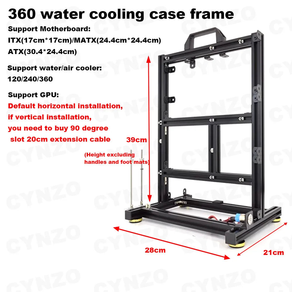 Open Frame DIY Gaming PC Case