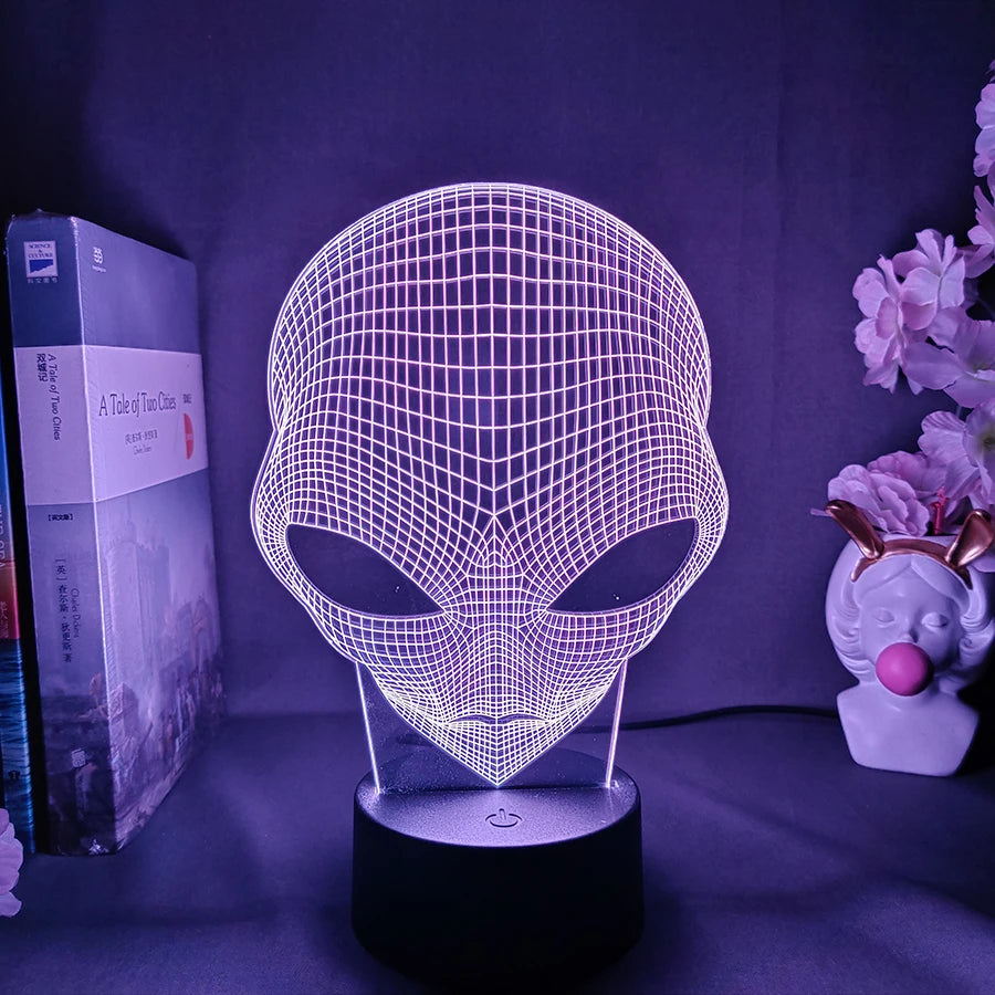 3D Alien Illusion Night Light
