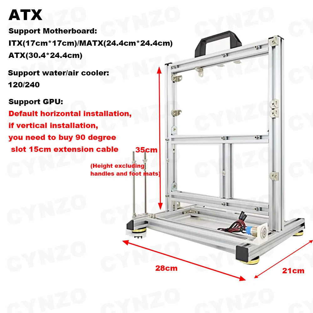 Open Frame DIY Gaming PC Case