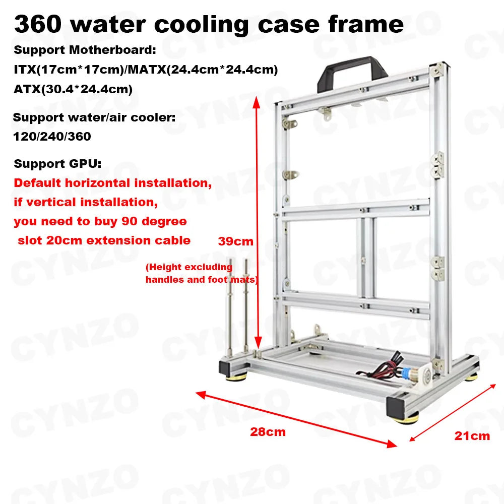 Open Frame DIY Gaming PC Case