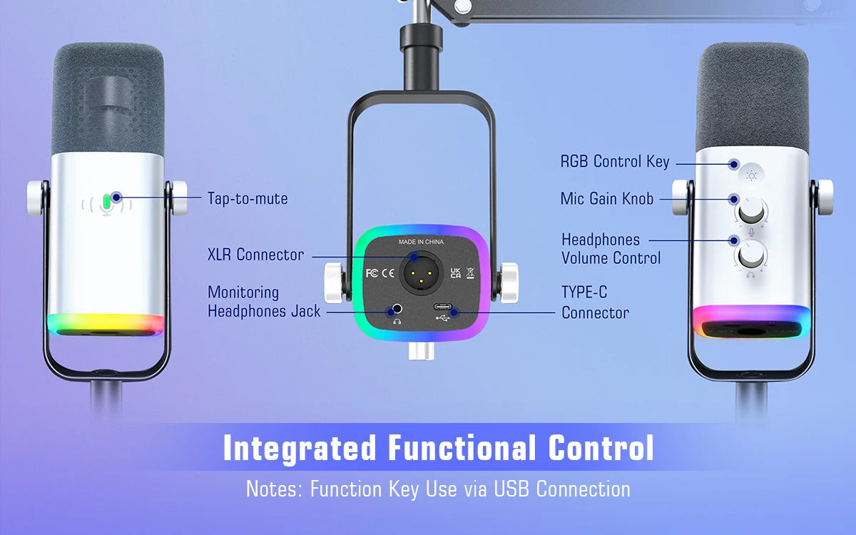 RGB USB/XLR Gaming Microphone Kit