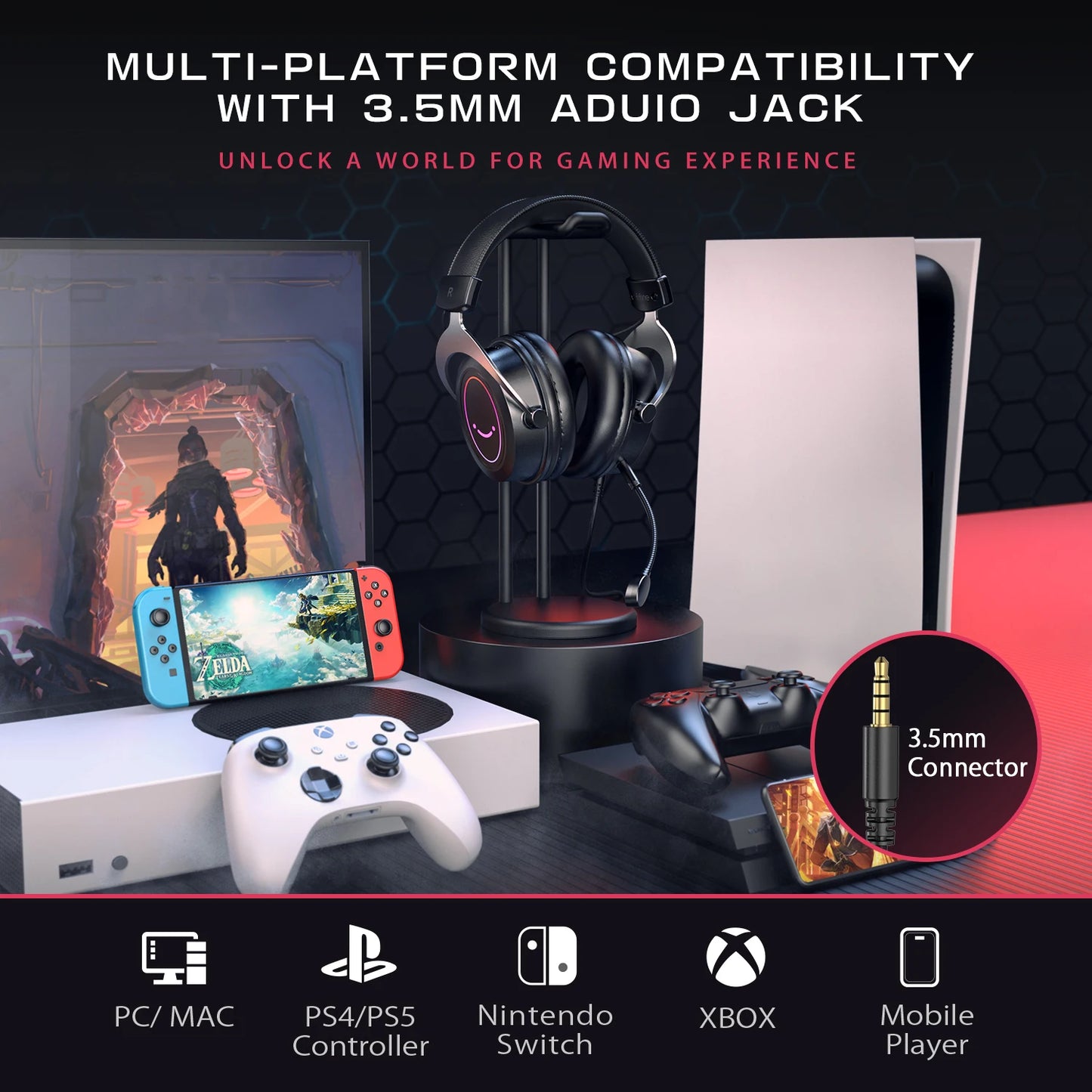 Gaming Headset RGB Set
