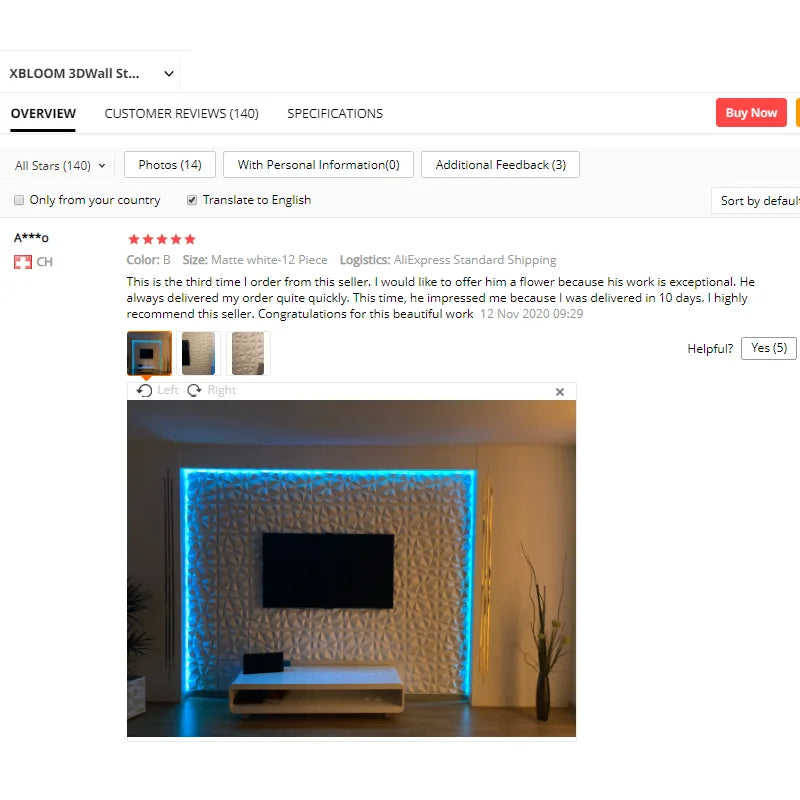 3D Wall Panel – 30x30cm
