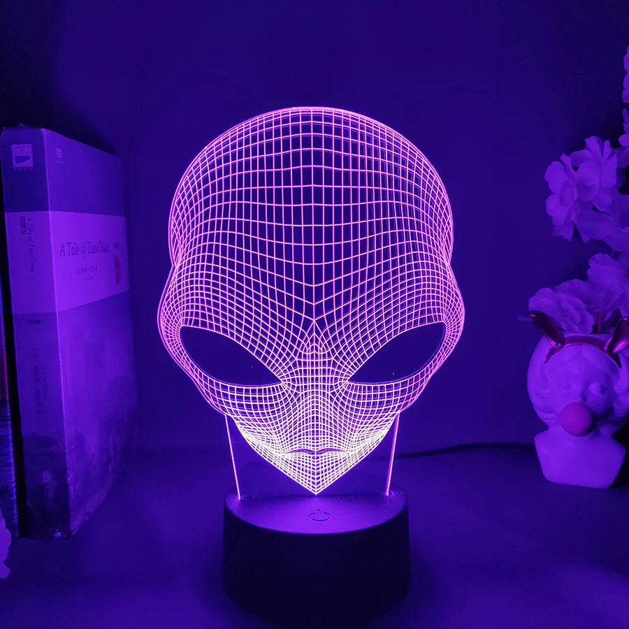 3D Alien Illusion Night Light