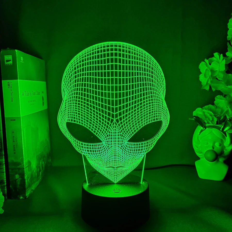 3D Alien Illusion Night Light