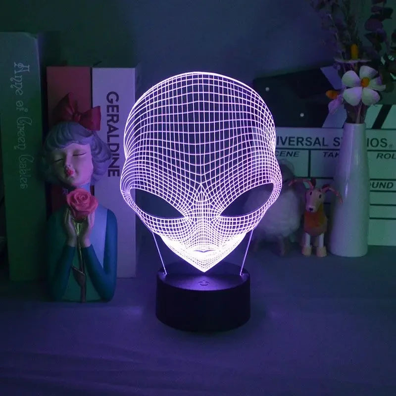 3D Alien Illusion Night Light