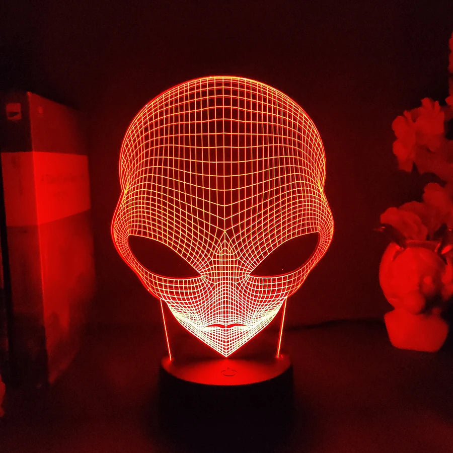 3D Alien Illusion Night Light