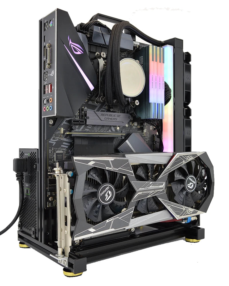 Open Frame DIY Gaming PC Case