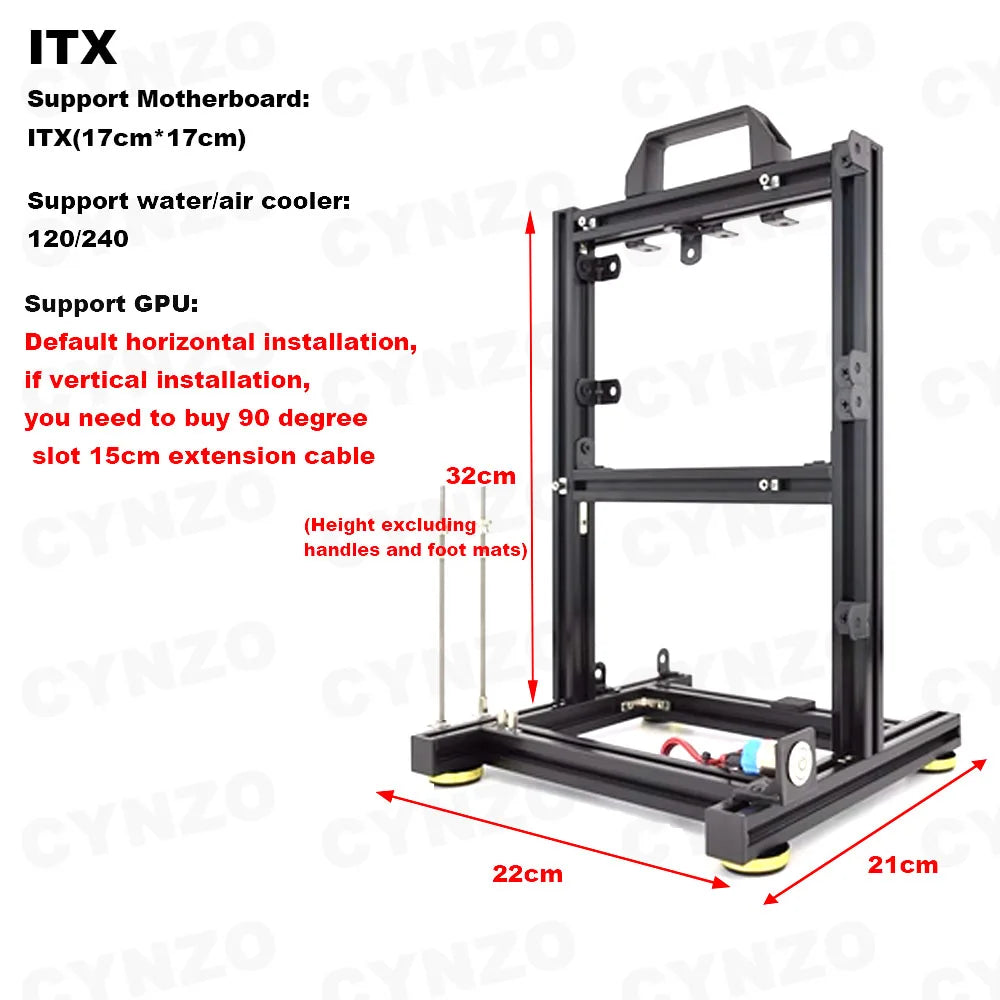 Open Frame DIY Gaming PC Case
