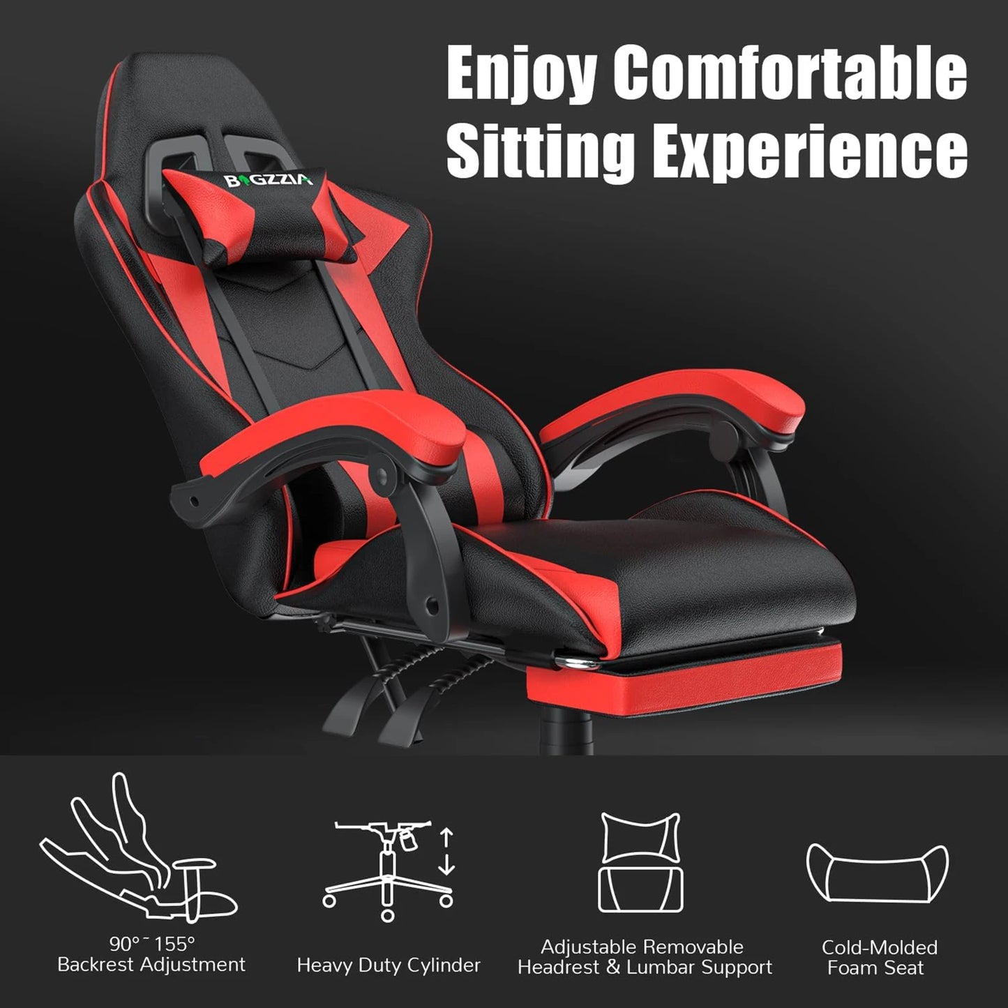 Gaming Chair with Footrest
