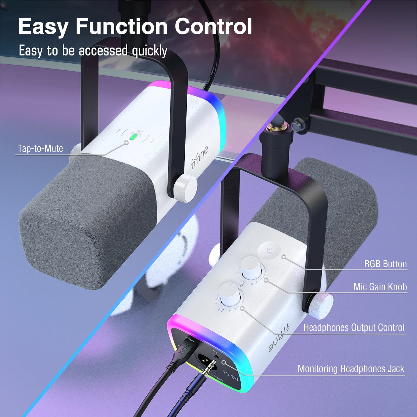 RGB USB/XLR Gaming Microphone Kit