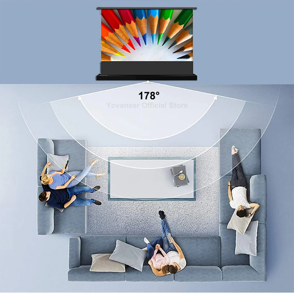 Max Electric Floor-Rising Projector Screen