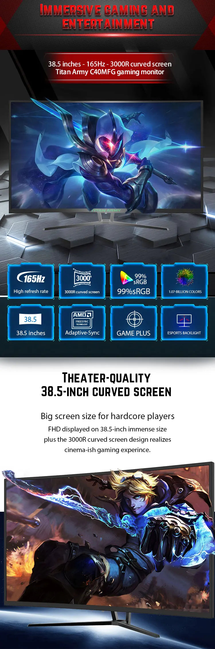 TITAN ARMY 38.5” UltraRush FHD