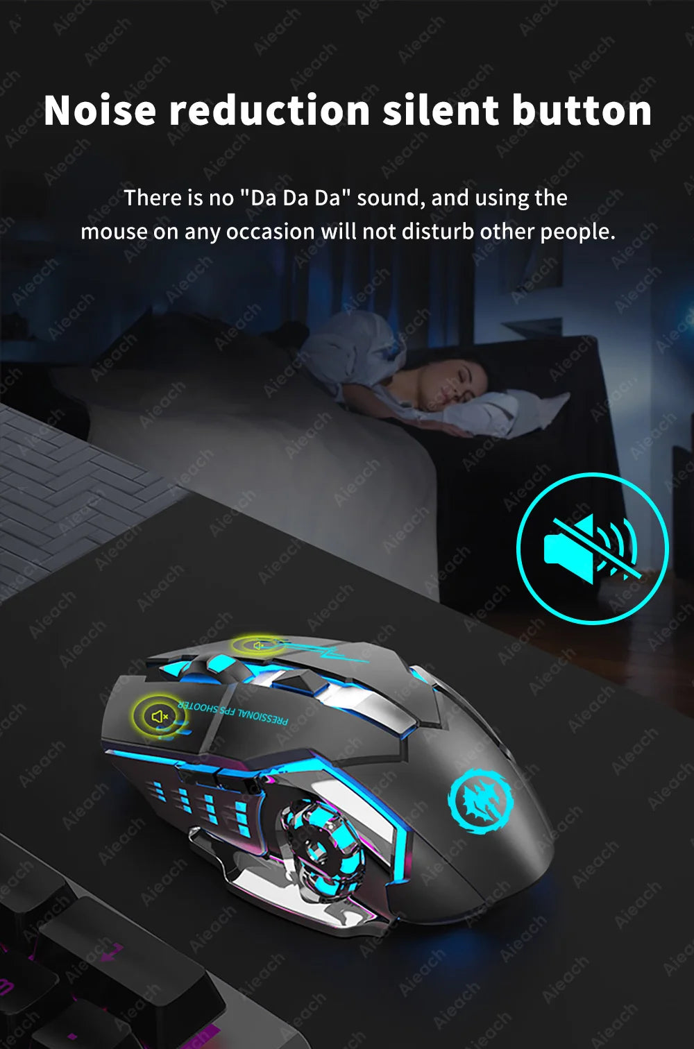 Rechargeable Wireless Mouse Gaming