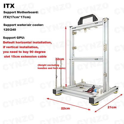 Open Frame DIY Gaming PC Case