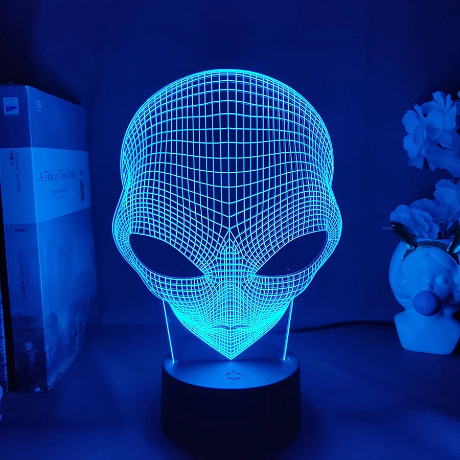 3D Alien Illusion Night Light