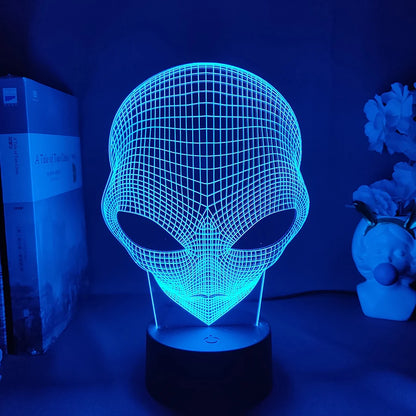 3D Alien Illusion Night Light