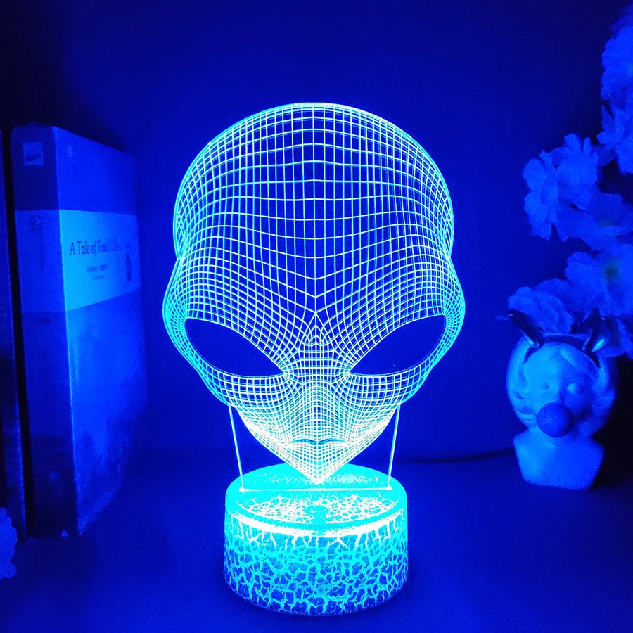 3D Alien Illusion Night Light
