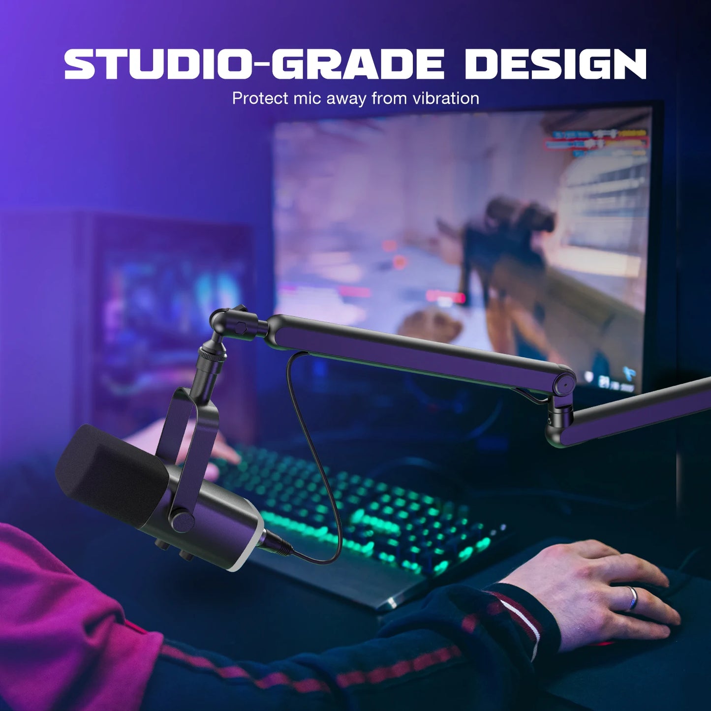 Adjustable Low-Profile Microphone Boom Arm