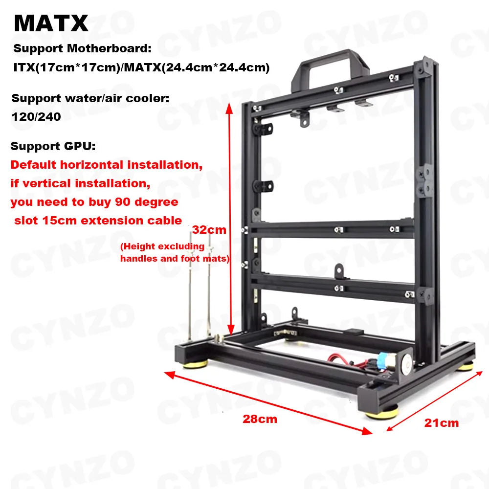 Open Frame DIY Gaming PC Case