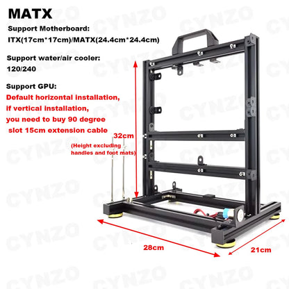 Open Frame DIY Gaming PC Case