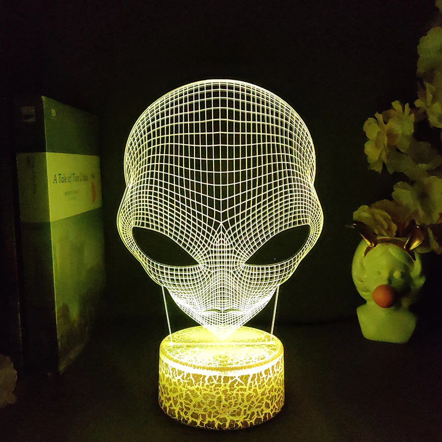 3D Alien Illusion Night Light