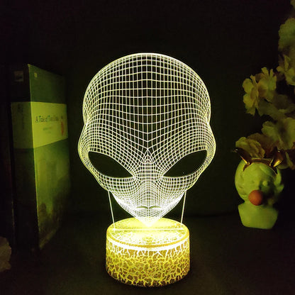 3D Alien Illusion Night Light