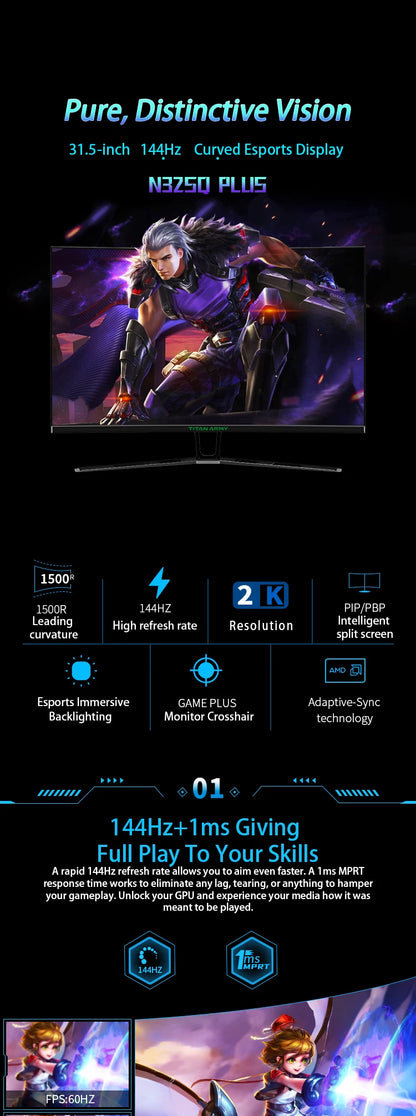 TITAN ARMY 32” Curved