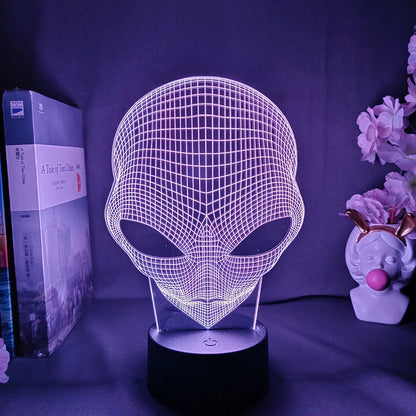 3D Alien Illusion Night Light