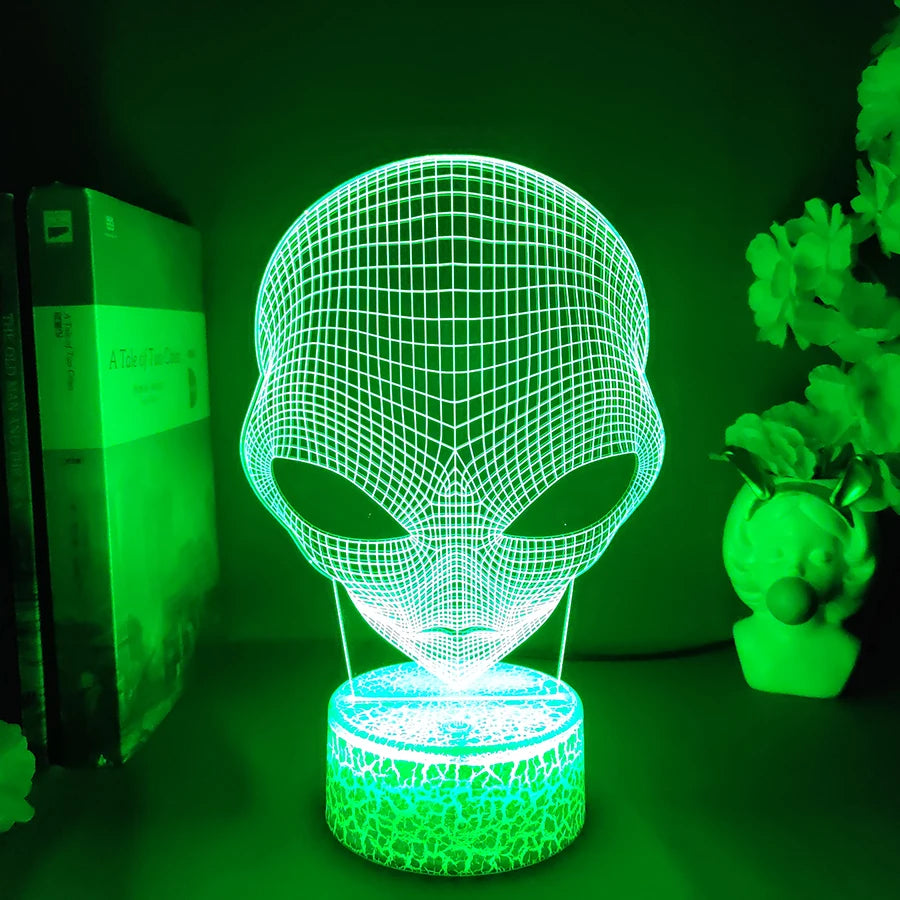 3D Alien Illusion Night Light