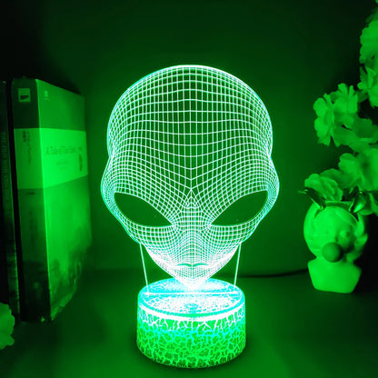 3D Alien Illusion Night Light