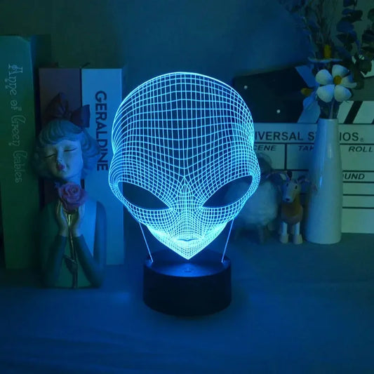 3D Alien Illusion Night Light