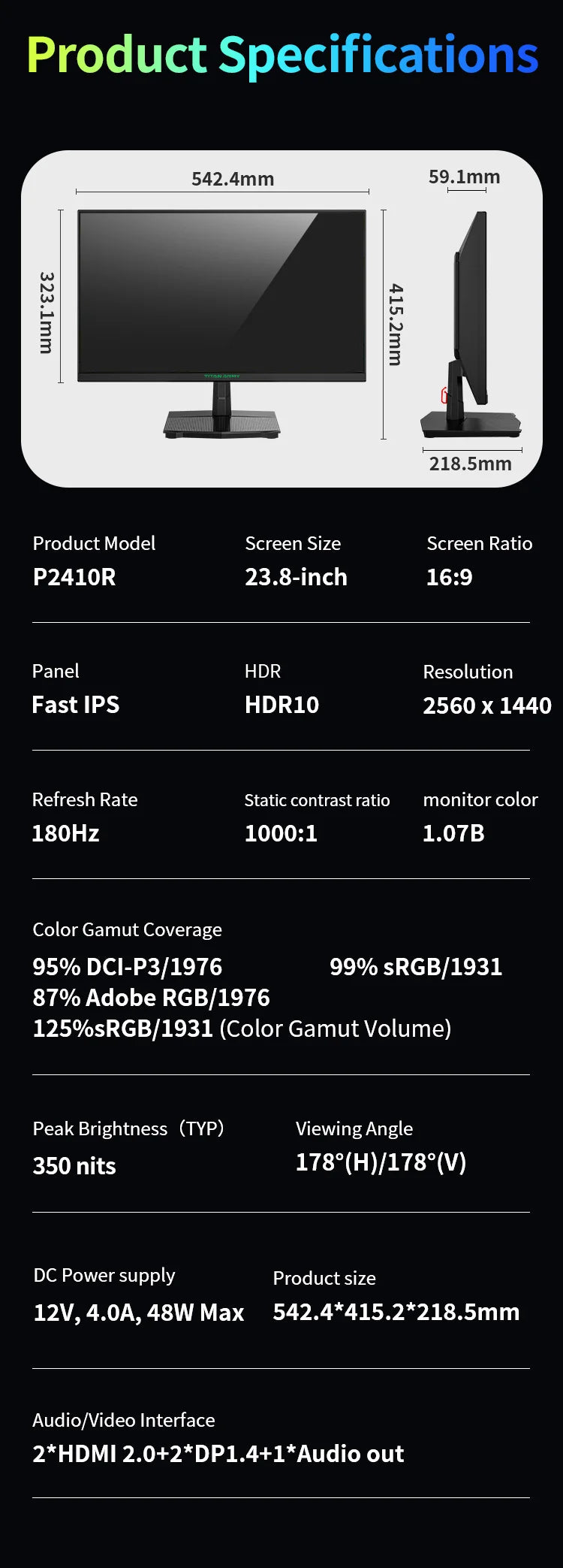 TITAN ARMY – 23.8” SwiftCore 180