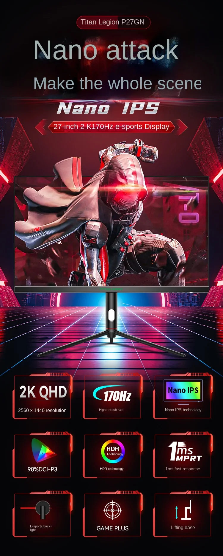 TITAN ARMY 27” 2K NanoStrike QHD