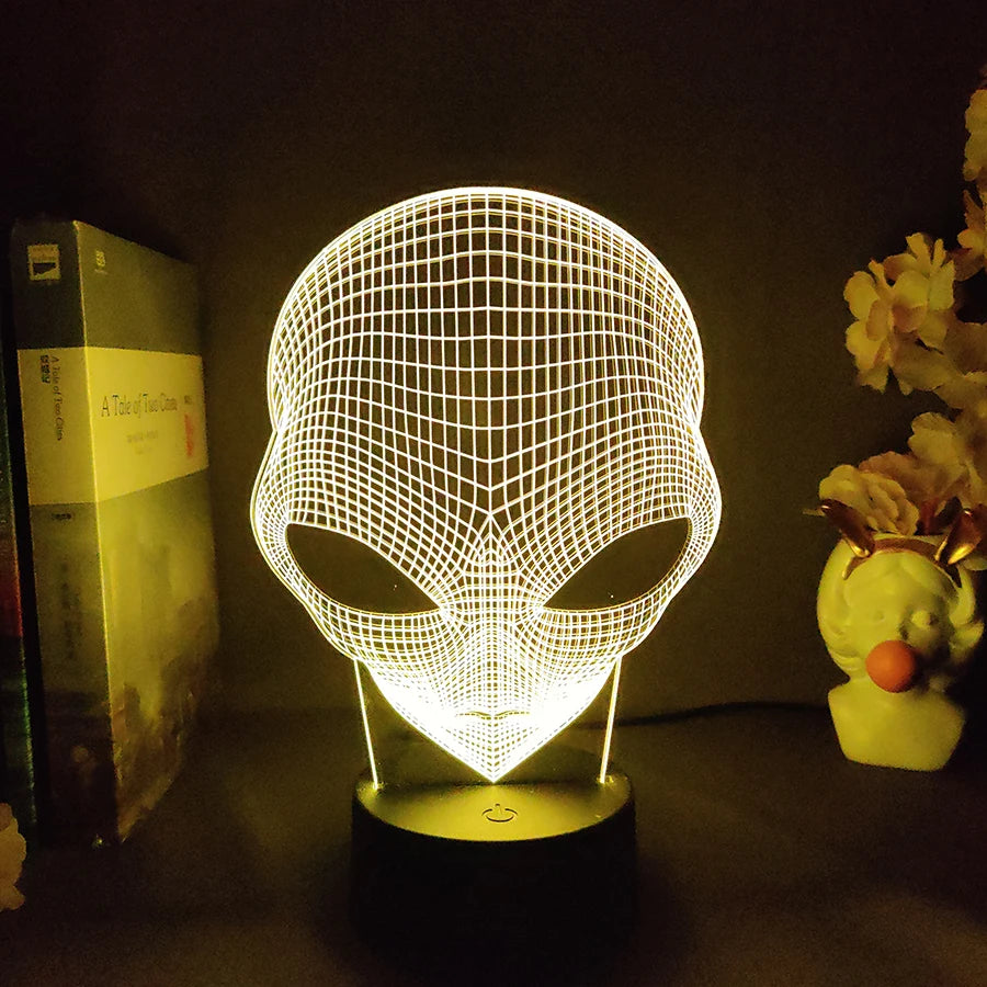 3D Alien Illusion Night Light