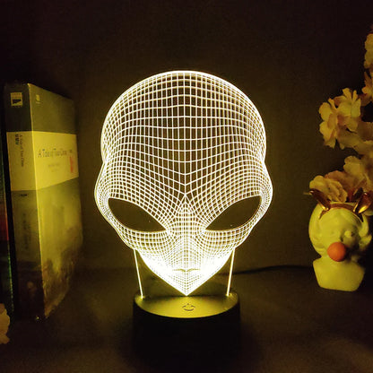 3D Alien Illusion Night Light