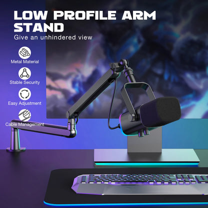 Adjustable Low-Profile Microphone Boom Arm
