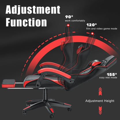 Gaming Chair with Footrest