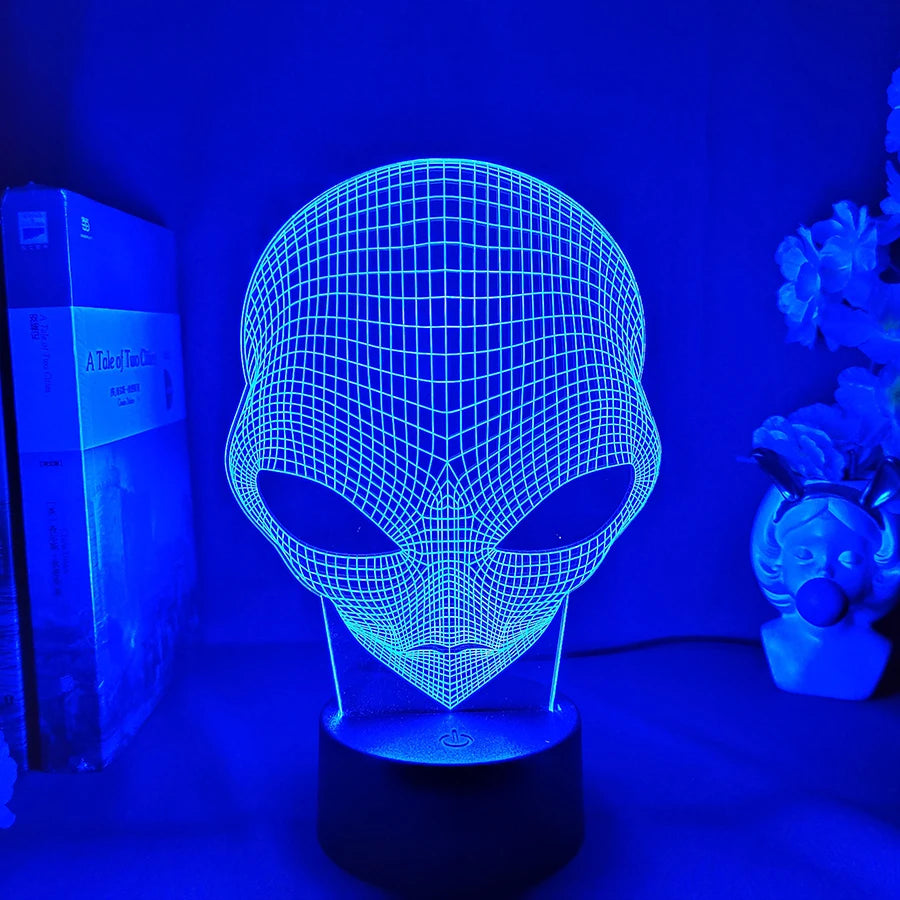 3D Alien Illusion Night Light