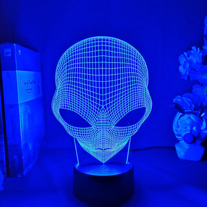 3D Alien Illusion Night Light