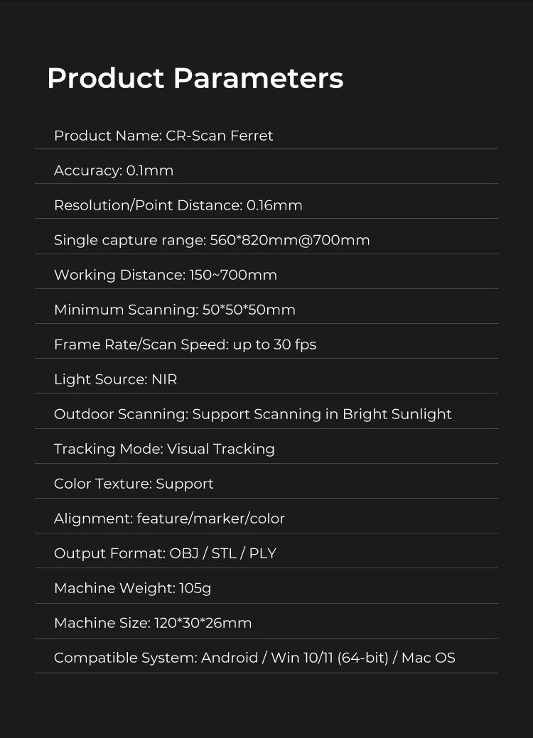 Creality CR-Scan Ferret 3D Scanner