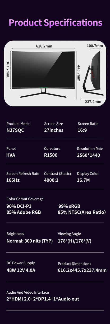 TITAN ARMY 27” 2K Curved