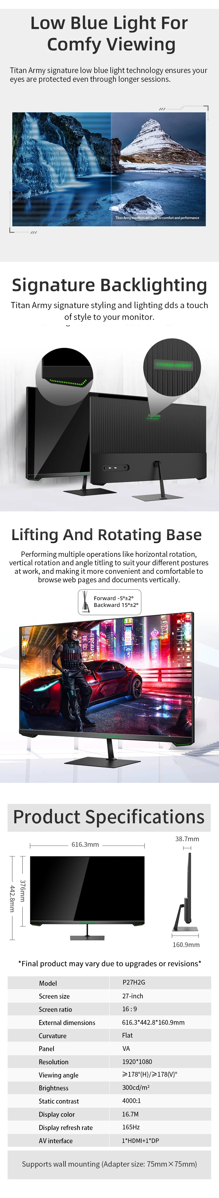 TITAN ARMY 27” - SwiftLine 165