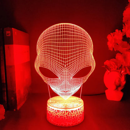 3D Alien Illusion Night Light