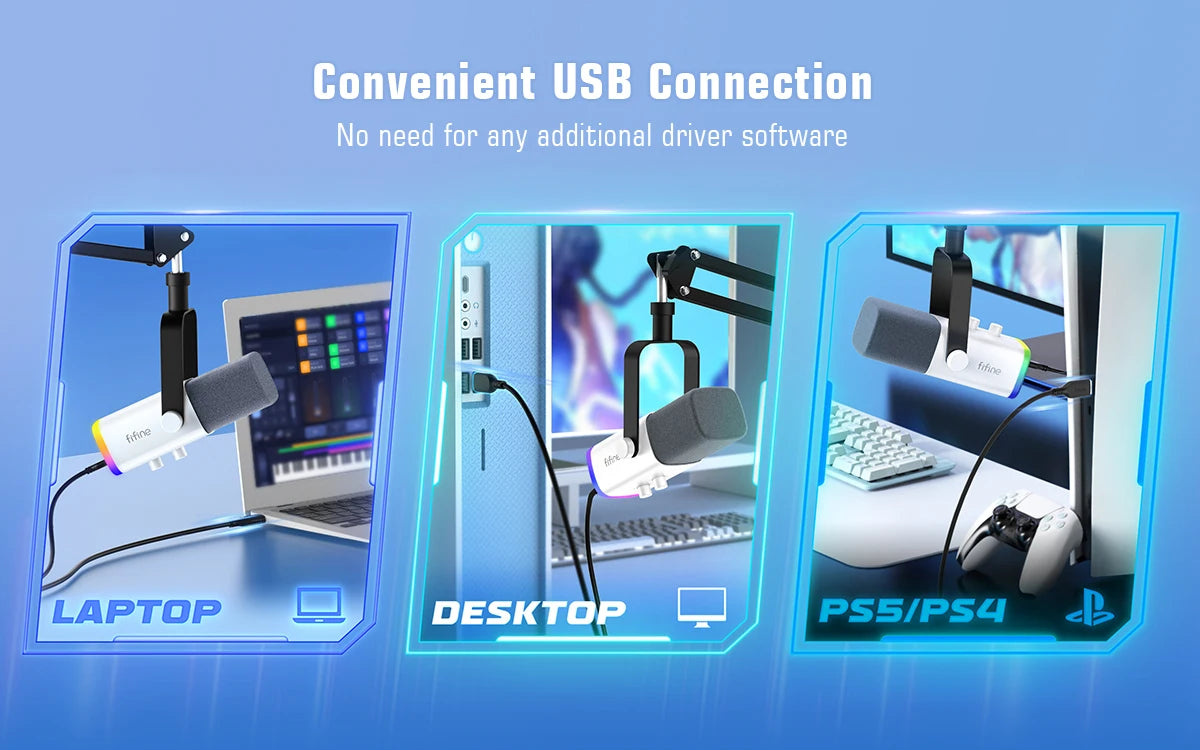 RGB USB/XLR Gaming Microphone Kit
