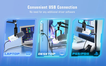 RGB USB/XLR Gaming Microphone Kit