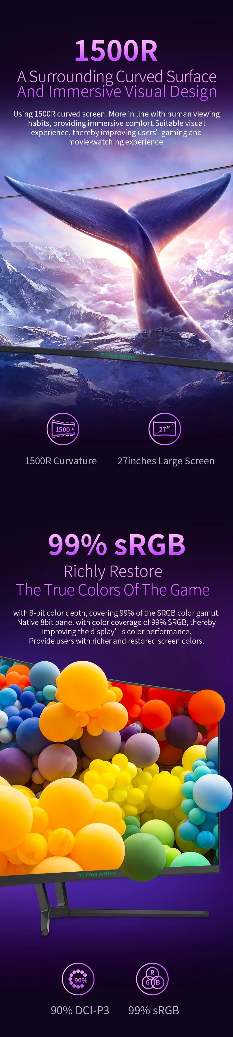 TITAN ARMY 27” 2K Curved