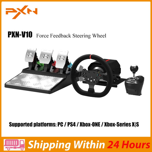 3-in-1 Racing Wheel with Force Feedback