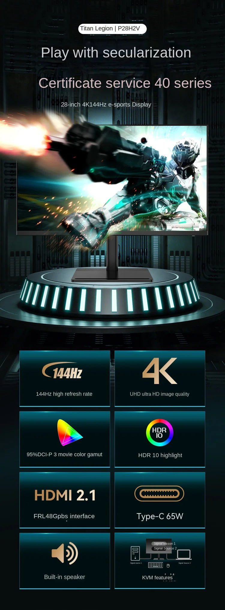 TITAN ARMY 28” UltraCore 4K 144